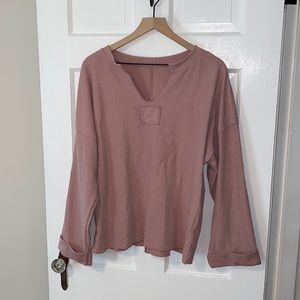 Womens Long Sleeve Pajamas/2 PIECE Lounge Set size L